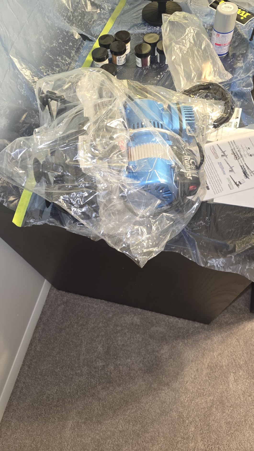 Iwata Eclipse HP CS Airbrush Set with Cool Runner II Dual Fan Air Tank Compressor System Kit customer photo 1