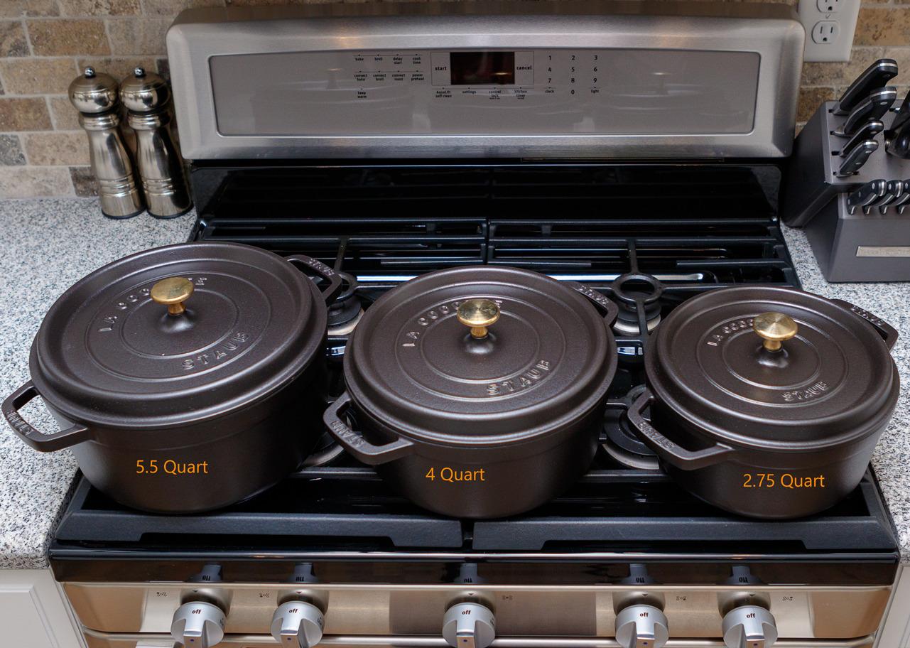 Staub Cast Iron Round Cocotte, Dutch Oven, 7-quart, Made in France, Cherry customer photo 1