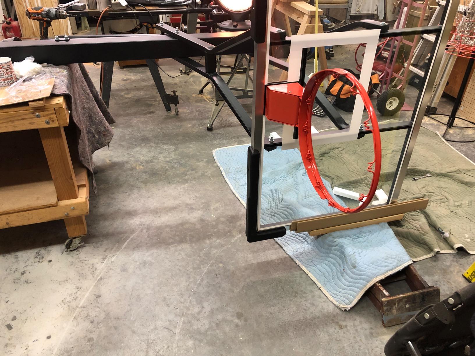 Silverback Height Adjustable In-Ground Basketball Hoop with Tempered Glass Backboard, Pro-Style Breakaway Rim & Backboard Pad customer photo 2