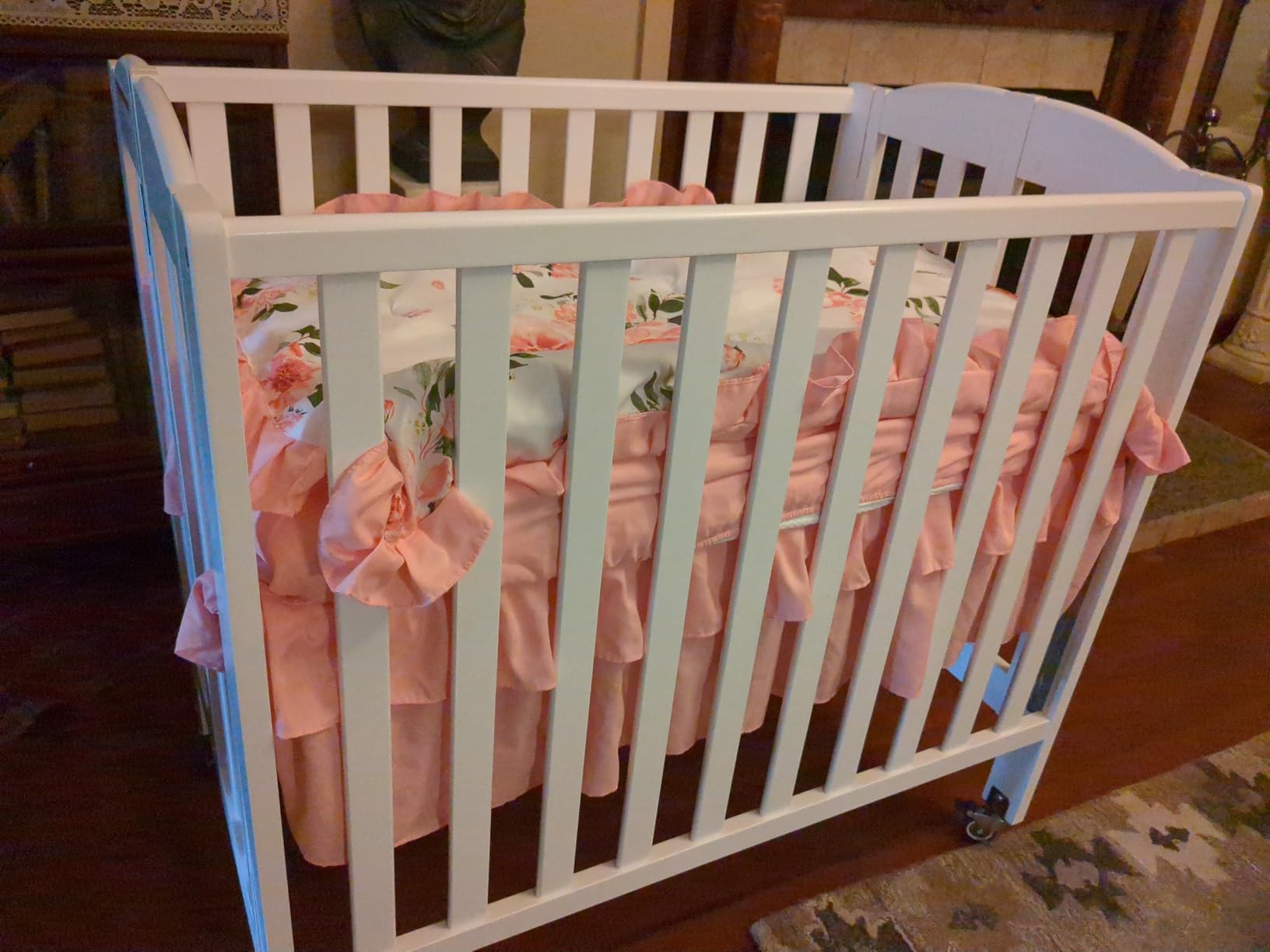 Dream On Me 3-in-1 Portable Folding Stationary Side Mini Baby Crib in White & Mattress, GreenGuard Gold & JPMA, Use as Changer & Playpen, Locking Wheels, 3 Mattress Heights, Extra Firm Mattress customer photo 1