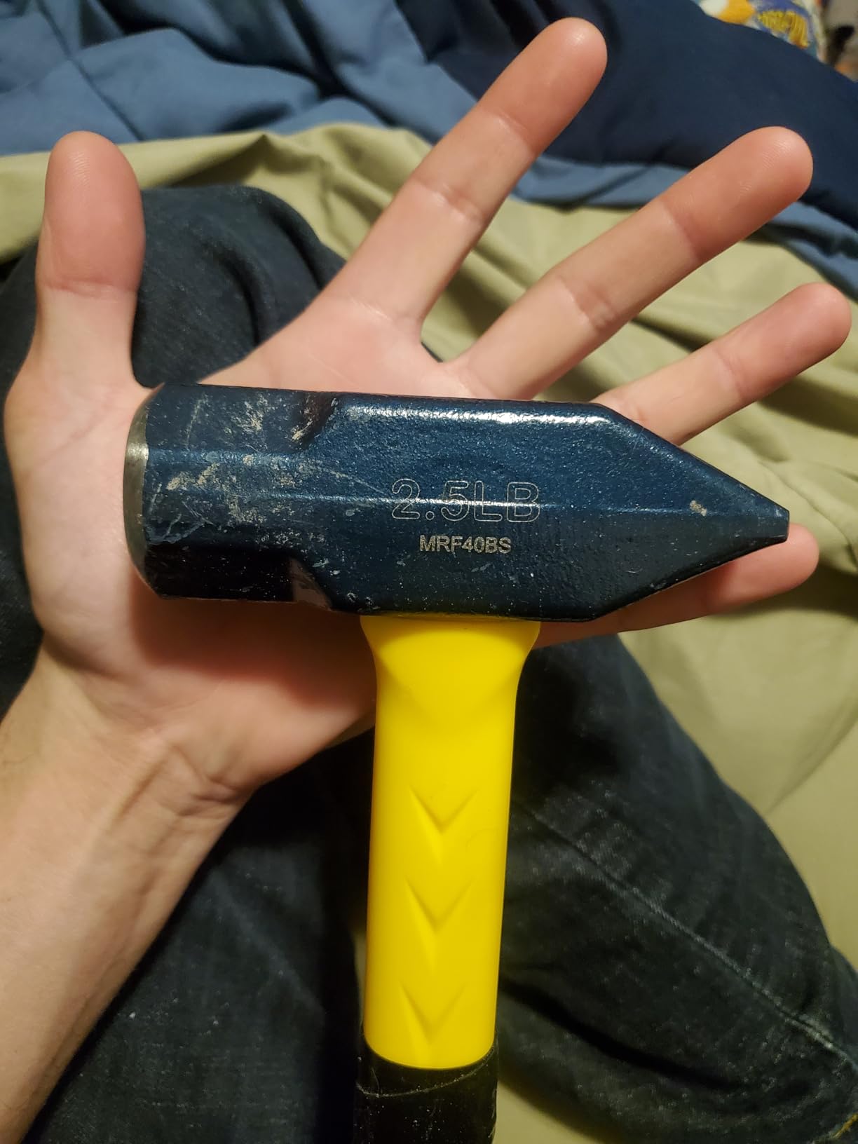 ESTWING Sure Strike Blacksmith's Hammer - 40 oz Metalworking Tool with Fiberglass Handle & No-Slip Cushion Grip - MRF40BS customer photo 1