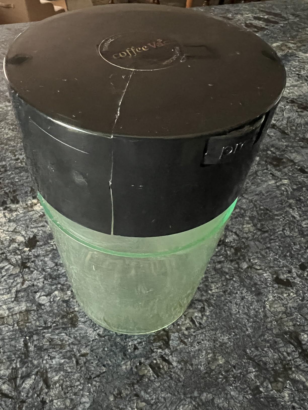 COFFEEVAC 1LB Patented Airtight Multi-use Vacuum Smell Proof Ground Coffee Bean Container, Black Cap and Body, 1.85-Liter/1.6-Quart customer photo 1