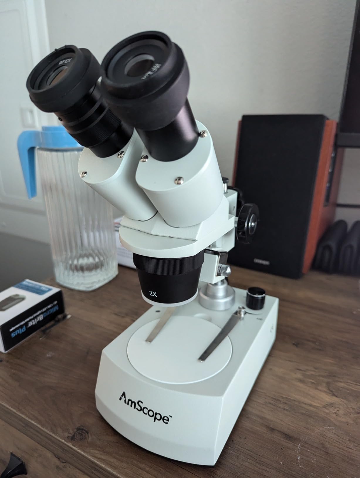 AmScope SE306 Series Compact Multi-Lens Binocular Stereo Microscope - 20X-40X Magnification - Sturdy, Forward-Mounted Microscope with Pillar Stand & Angled Head customer photo 1
