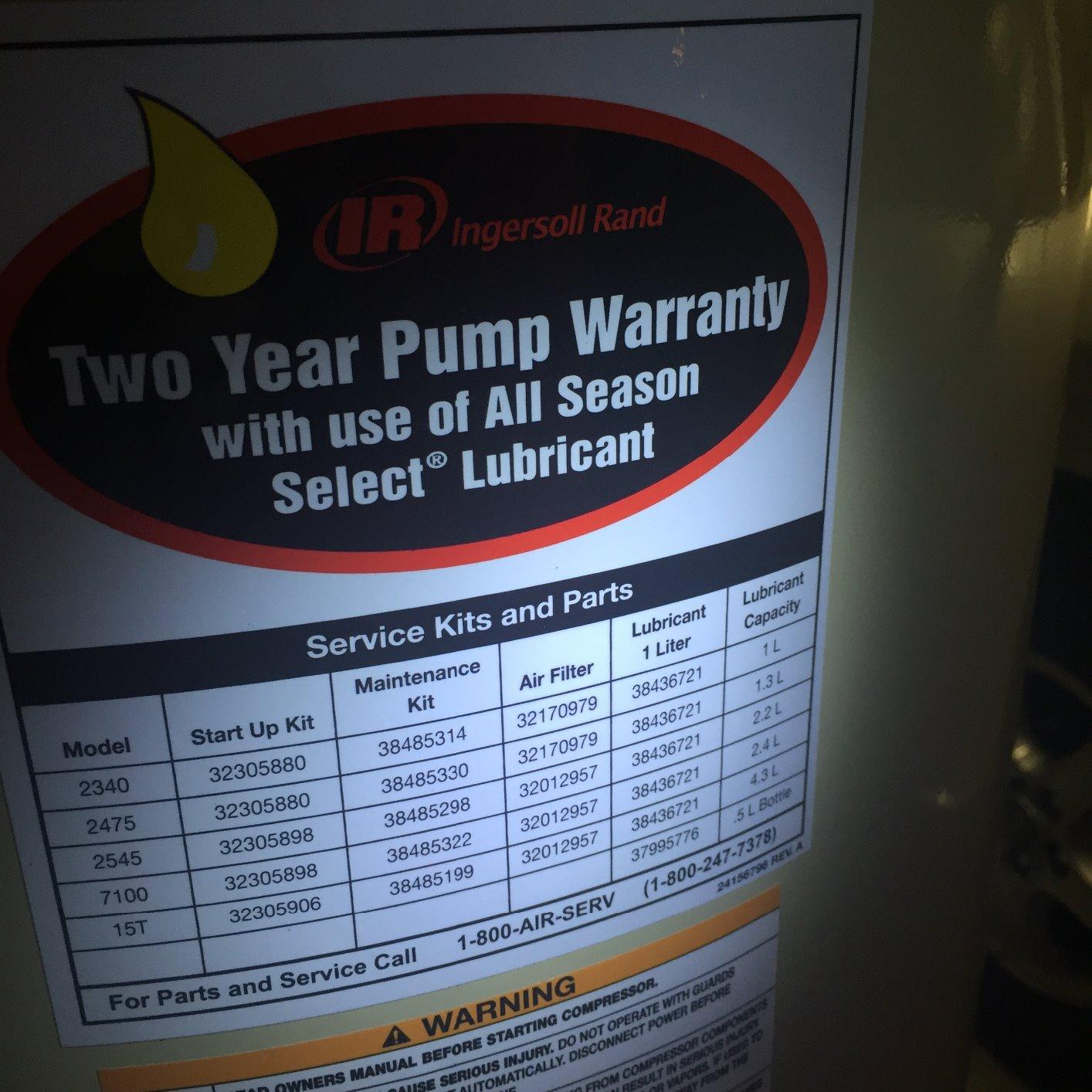 Ingersoll Rand 2340L5-V 5 hp Type 30 2 Stage Reciprocating Compressor 80 Gallon customer photo 2