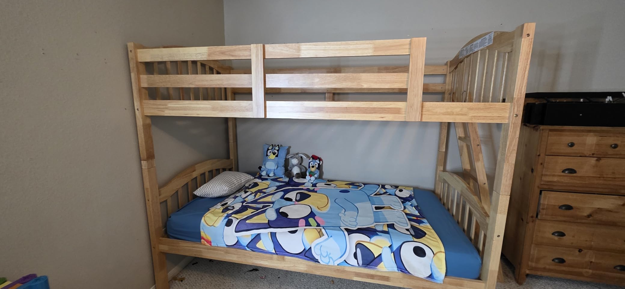 Storkcraft Long Horn Twin-Over-Twin Bunk Bed (White) - GREENGUARD Gold Certified, Converts to Two Twin Beds, Wood Bunk Bed for Kids Bedroom customer photo 1