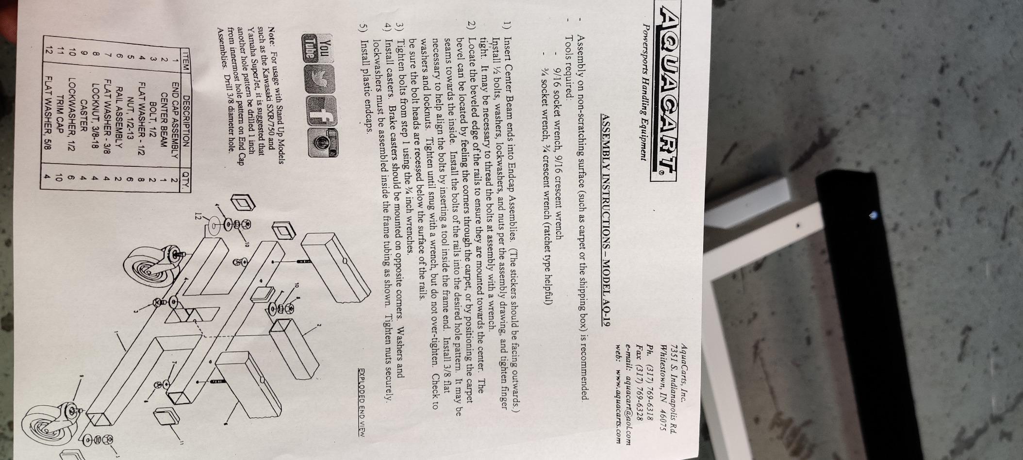 AquaCart AQ-19b- Heavy Duty- 30 Years of Innovation- Made in USA- PWC Jet Ski watercraft Dolly Stand Shop Garage storage customer photo 2