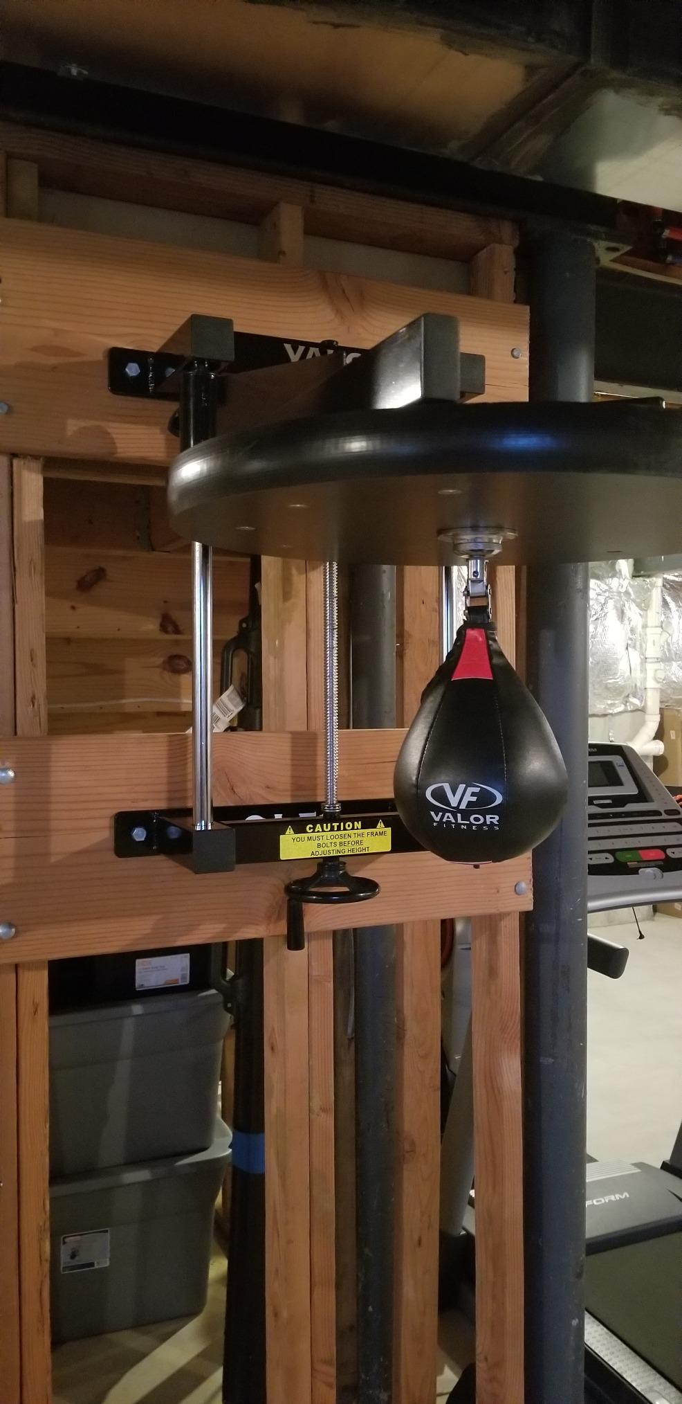 Valor Fitness Boxing Speed Bag Platform with Wheel Crank for Easy Adjustment, Speed Bag Included customer photo 2