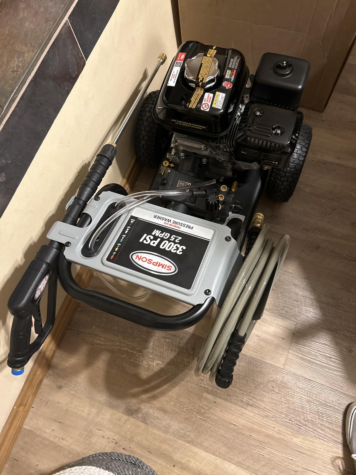 SIMPSON Cleaning PS3228 PowerShot 3300 PSI Gas Pressure Washer, 2.5 GPM, Honda GX200 Engine, Includes Spray Gun and Extension Wand, 5 QC Nozzle Tips, 5/16-inch x 25-foot MorFlex Hose, 49-State customer photo 2