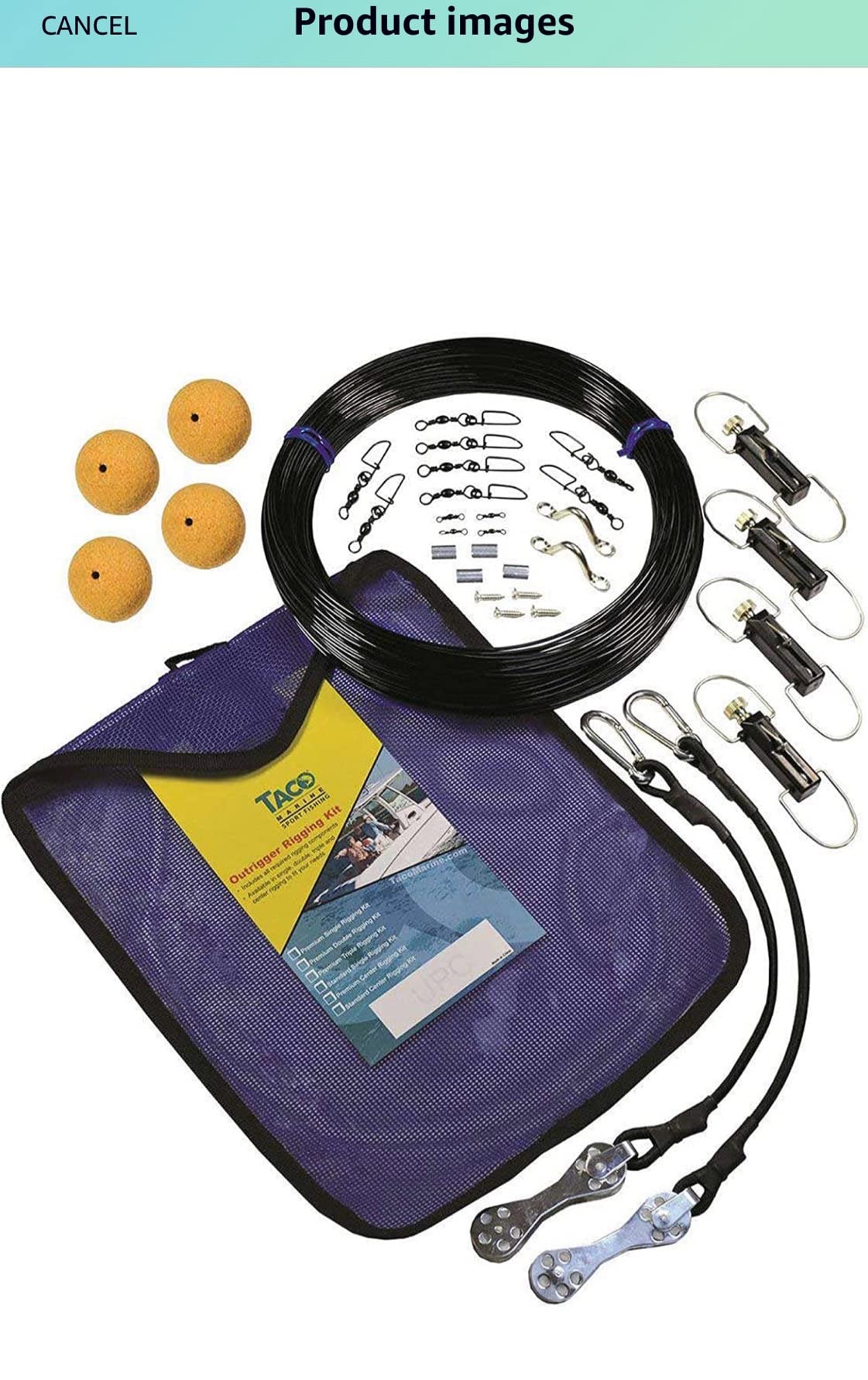TACO Marine RK-0002PB Marine Premium Double Rigging Kit for 2 Outriggers customer photo 2