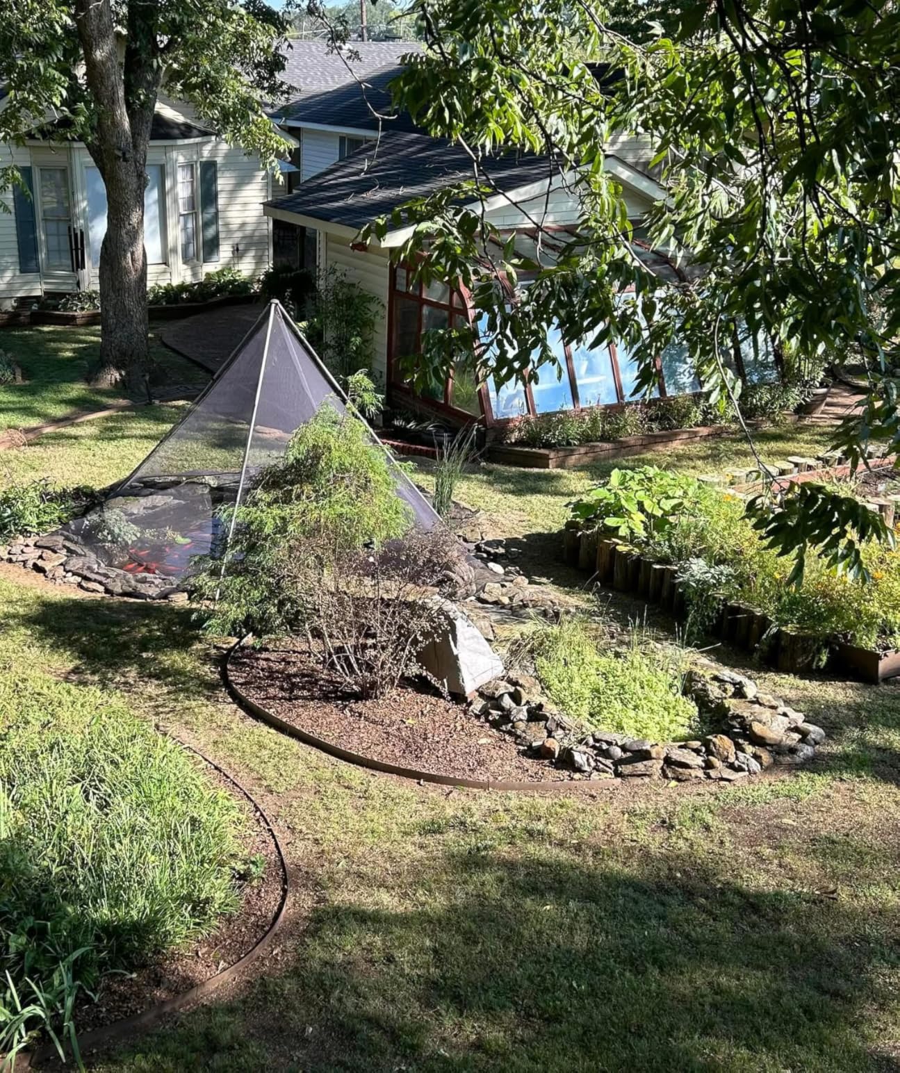 The Pond Guy PondShelter Cover Net, Outdoor Water Garden Enclosure, Mesh Debris Barrier for Leaves, Twigs & Sticks, Protect Koi & Fish from Predators 11' x 16' customer photo 1