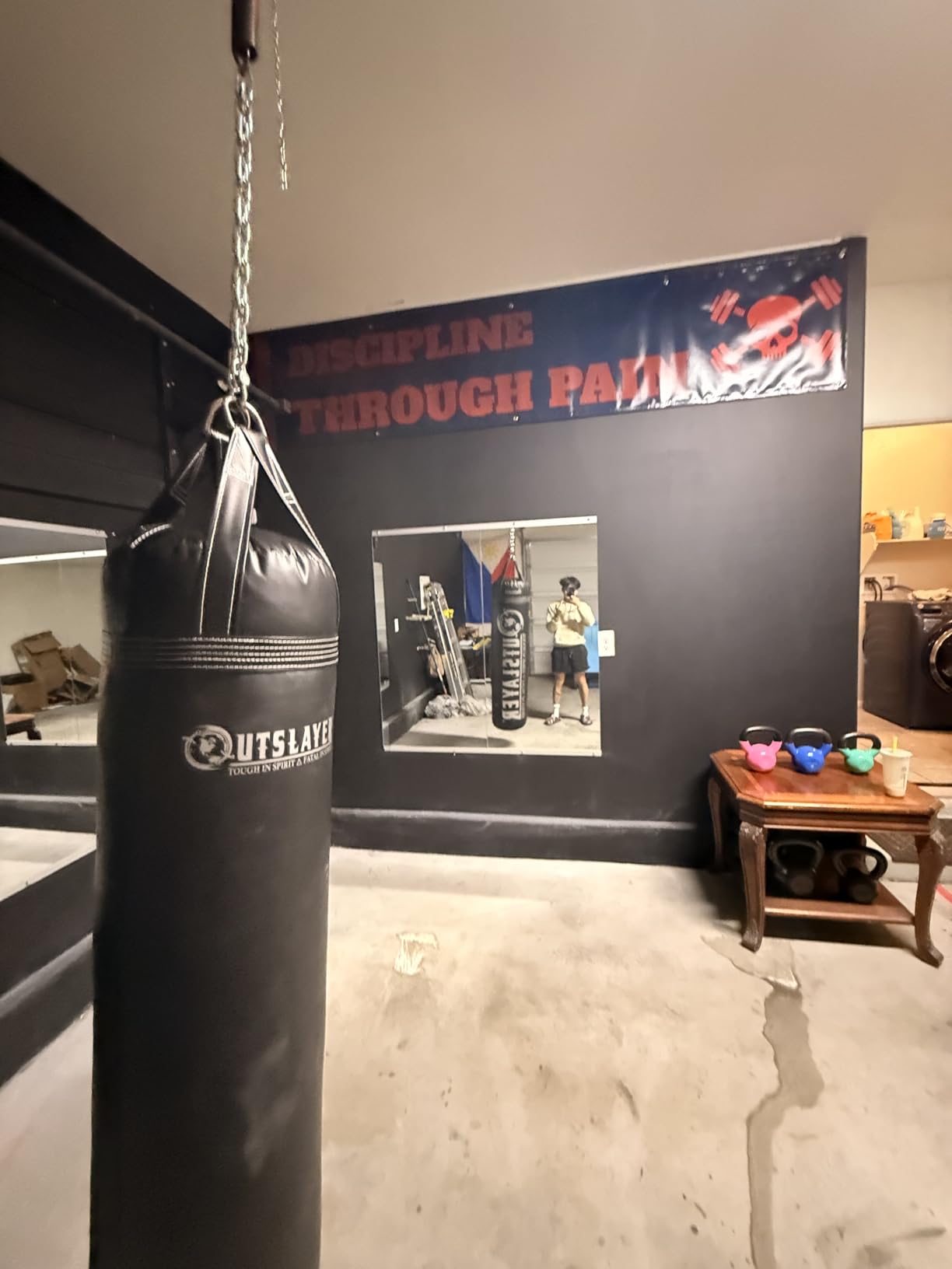 Outslayer 100 lbs Filled Heavy Bag | Custom Colors for Boxing, Kickboxing, Taekwondo & MMA Training | Made in USA customer photo 1