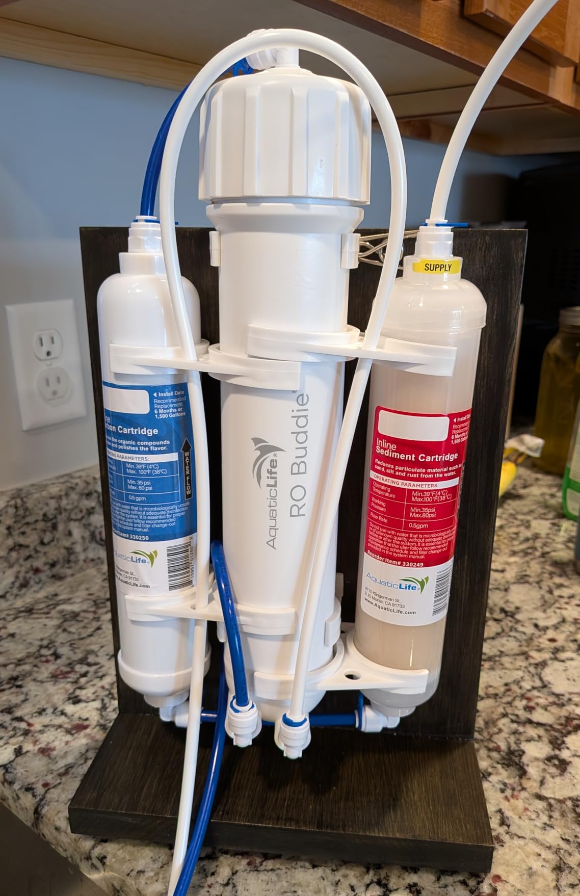 Aquatic Life RO Buddie 3-Stage Aquarium Water Filter System, Reverse Osmosis RO Filtration Unit for Fish Tank, Fountains, and More, 50 GPD (Gallons Per Day) customer photo 2