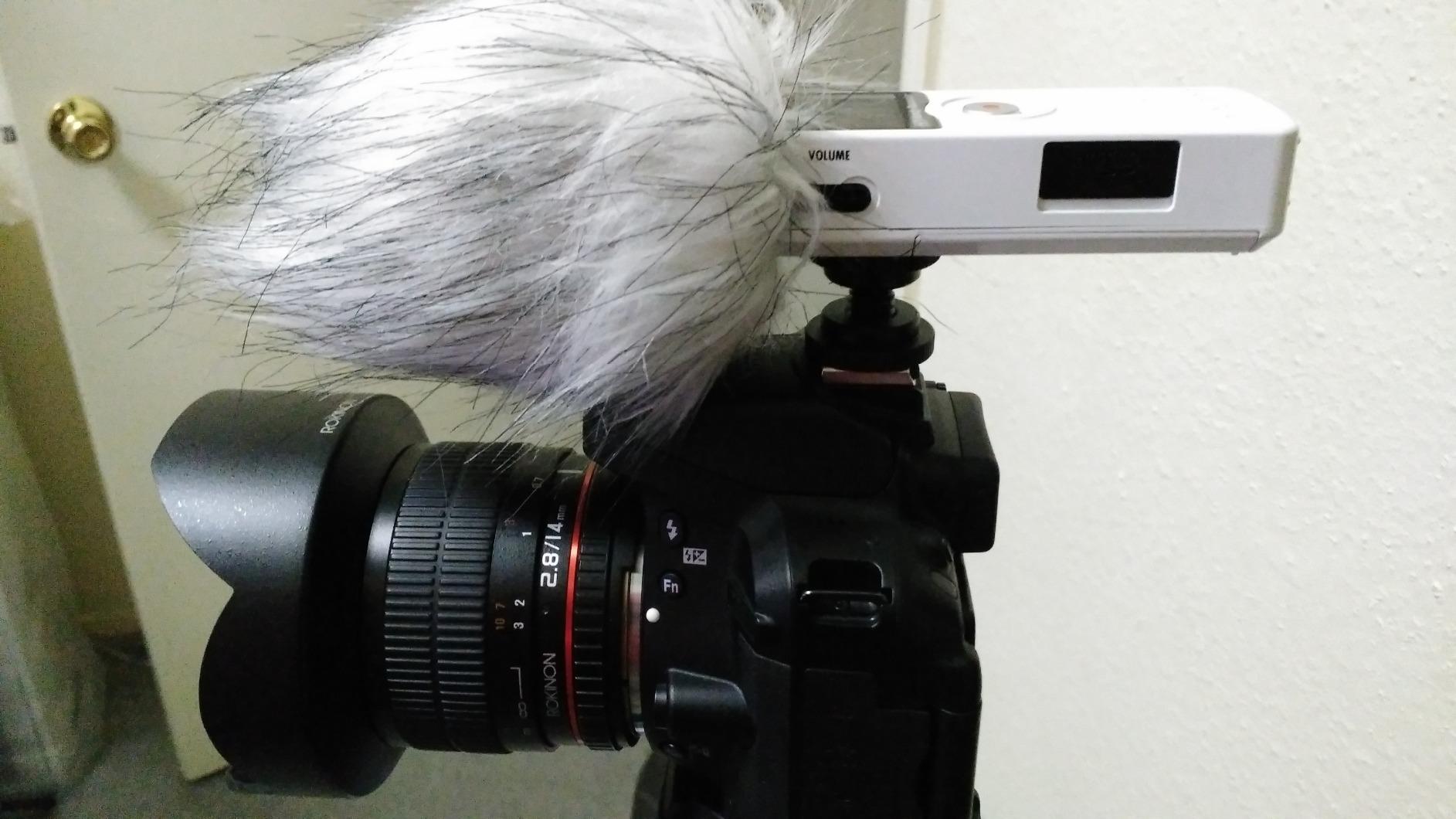 Movo WS1 Furry Microphone Windscreen for Zoom H1n, H1essential & H1 Recorders - Outdoor Wind Muff/Deadcat for Small Mics up to 3