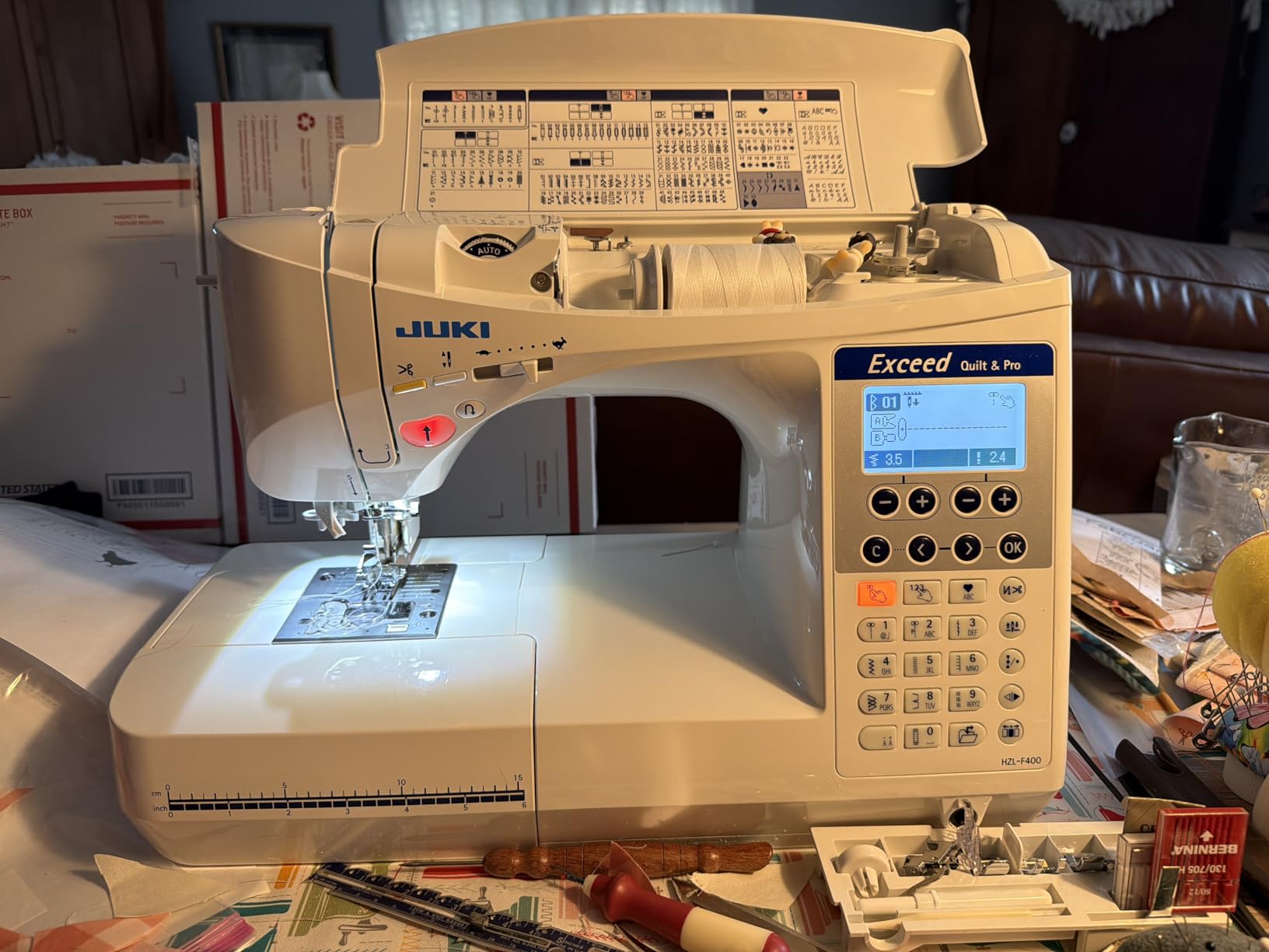 Juki HZL-F400 Exceed Series Computer Sewing Quilting Machine customer photo 1