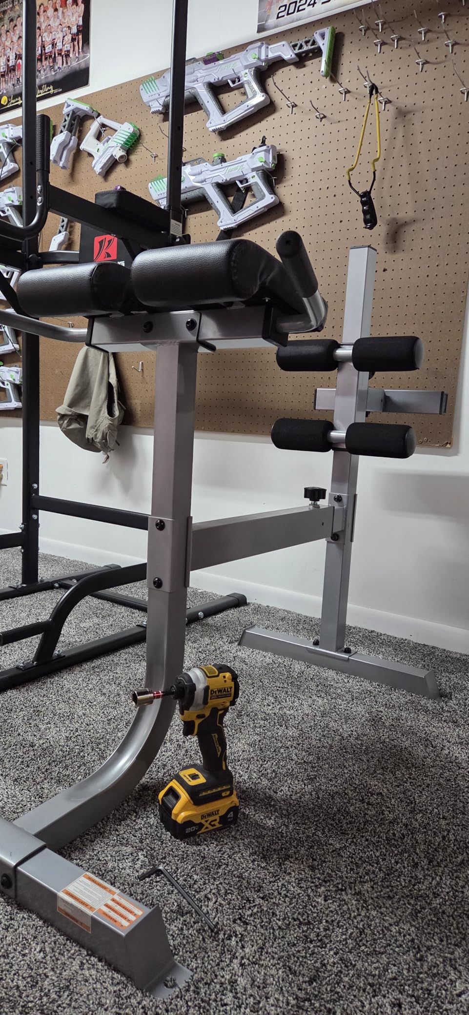Cap Strength Roman Chair - Adjustable Back Extension Bench for Core & Glute Workouts, Heavy-Duty 300 LB Capacity - Black and Gray Options customer photo 2