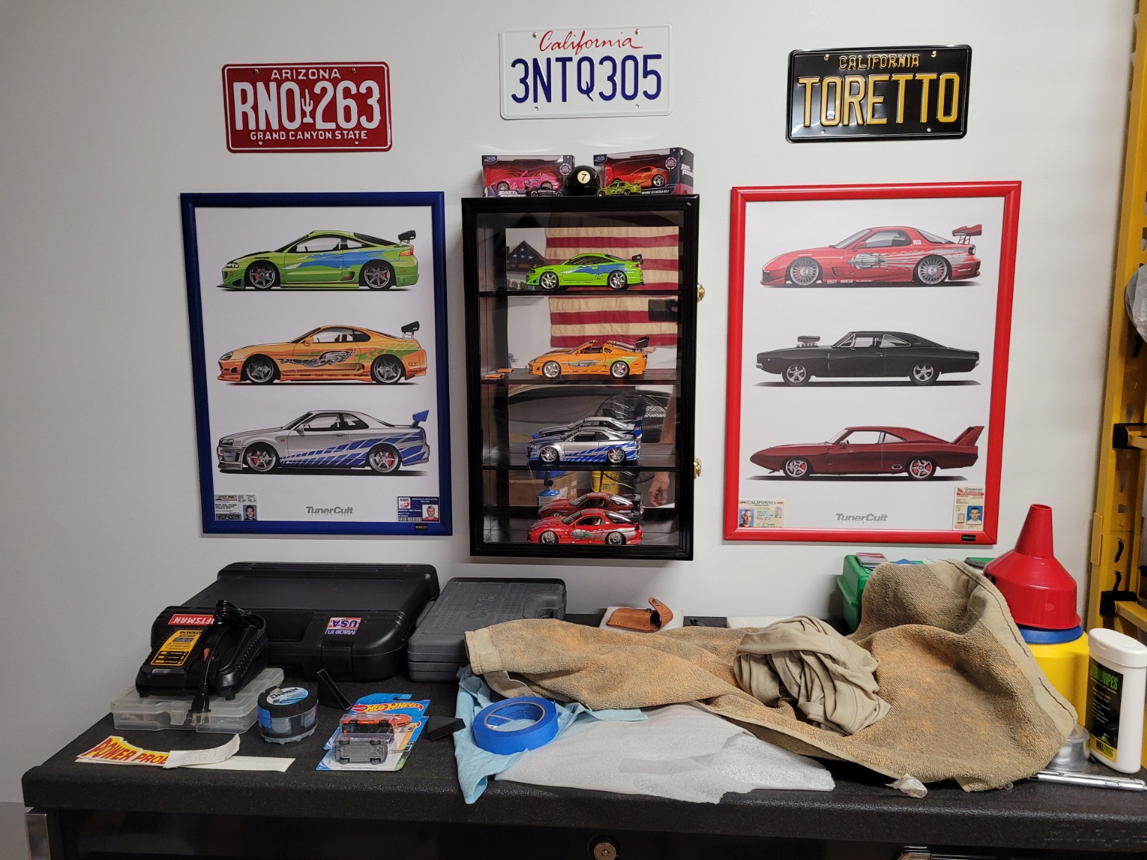 1/18 Scale Diecast Car Model Display Case Cabinet Holds 4 Cars (Black Finish) customer photo 1