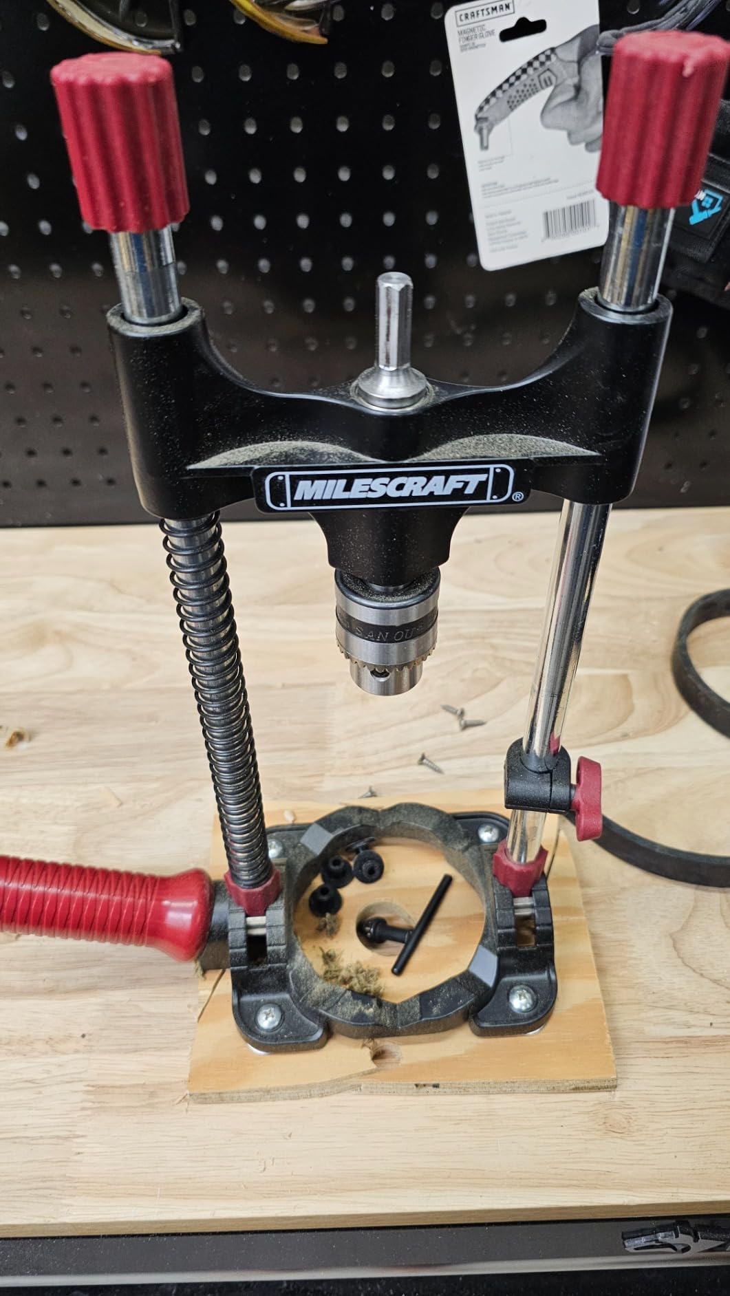 Milescraft 1318 DrillMate Portable Drilling Guide - Precision Drilling Jig Attachment for Drilling Angled or Straight Holes customer photo 1