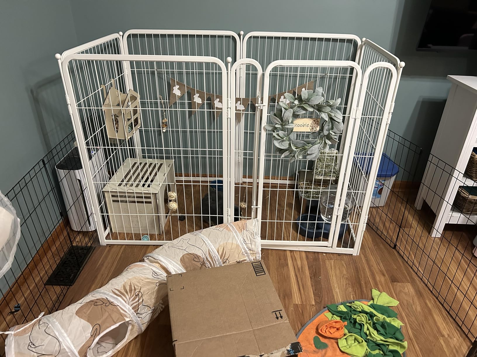 BestPet | Foldable Dog Playpen | 24 Inch, 8 Panels | Metal Pet Exercise Pen | Indoor Outdoor Portable Dog Fence with Door | Removable, Rust-Resistant Secure Pet Kennel | Easy to Assemble customer photo 1