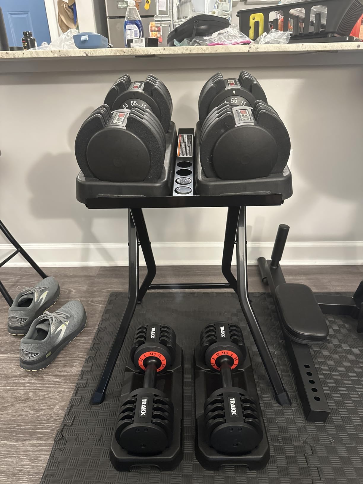 PowerBlock Large Compact Stand, Dumbbell Rack & Weight Rack, Folds Flat for Easy Storage, Use Expandable Dumbbells, Home Gym Strength Training customer photo 2