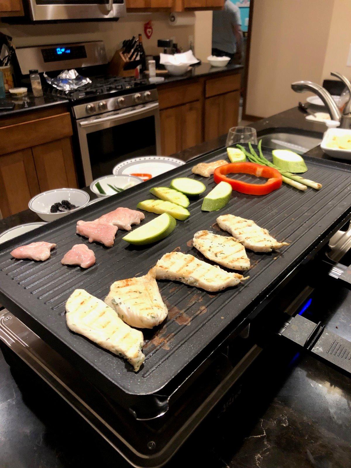 Artestia 2-in-1 1700W Adjustable Temperature Raclette Grill with Granite Stone & Non-Stick Cast Aluminum Plates | Includes 8 Mini Pans & Spatulas | Extended Power Cord | Perfect for Family Gatherings customer photo 2