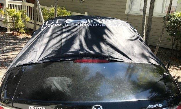 Magnetic Windshield Cover - Huge Size Fits Any Car, Truck, SUV, Van or Automobile - Keeps Ice & Snow Off Exterior Auto Snow Windshield Cover with Magnetic Edges customer photo 1