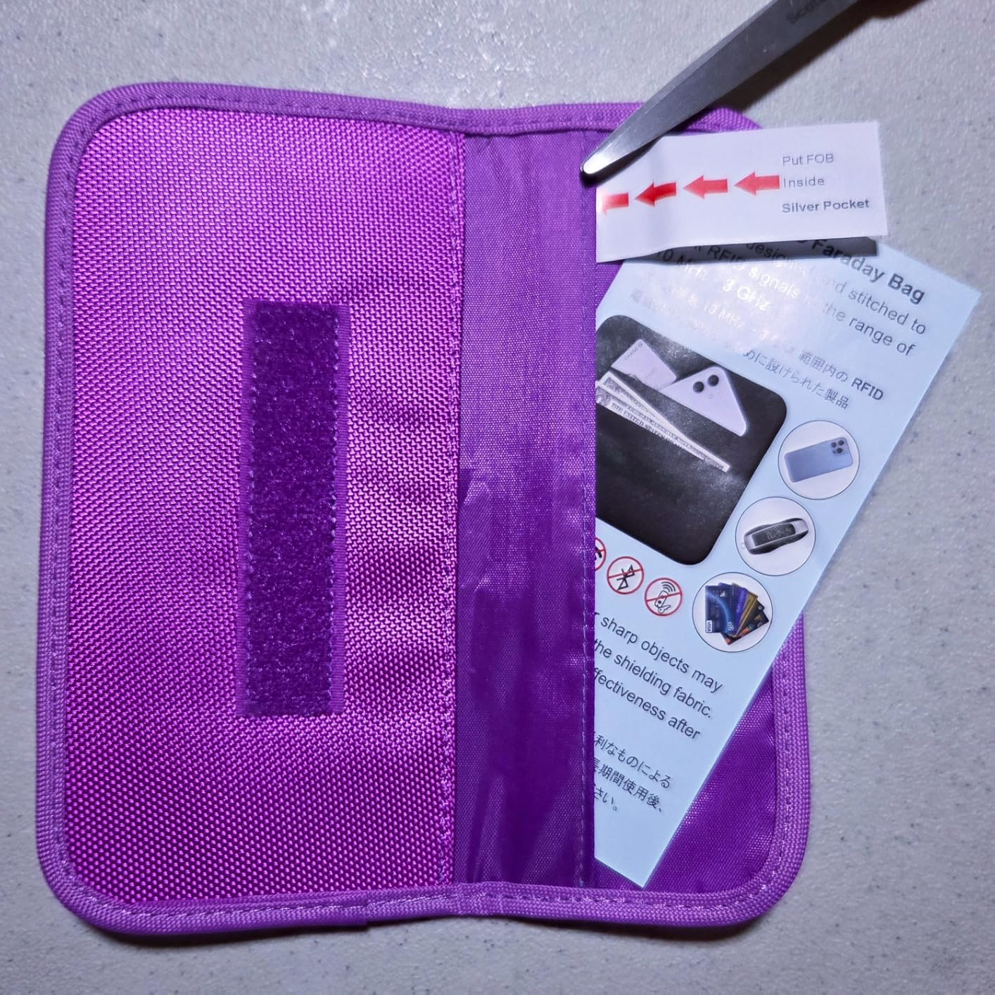 Wisdompro Faraday Bag, RFID Signal Blocking Bag Shielding Pouch Wallet Case for Cell Phone Privacy Protection and Car Key FOB customer photo 2
