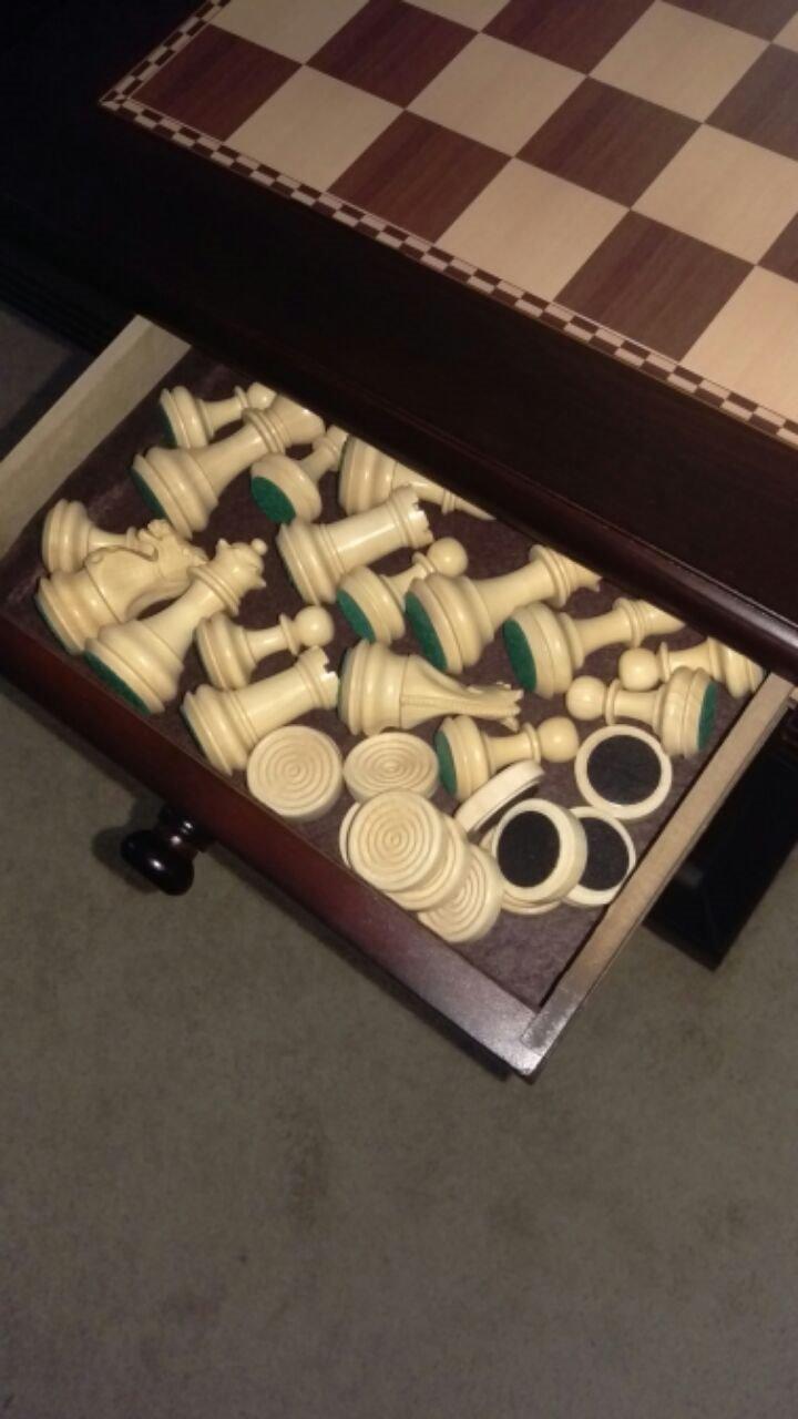 Frenchi Home Furnishing Chess Table with Two Drawers customer photo 2