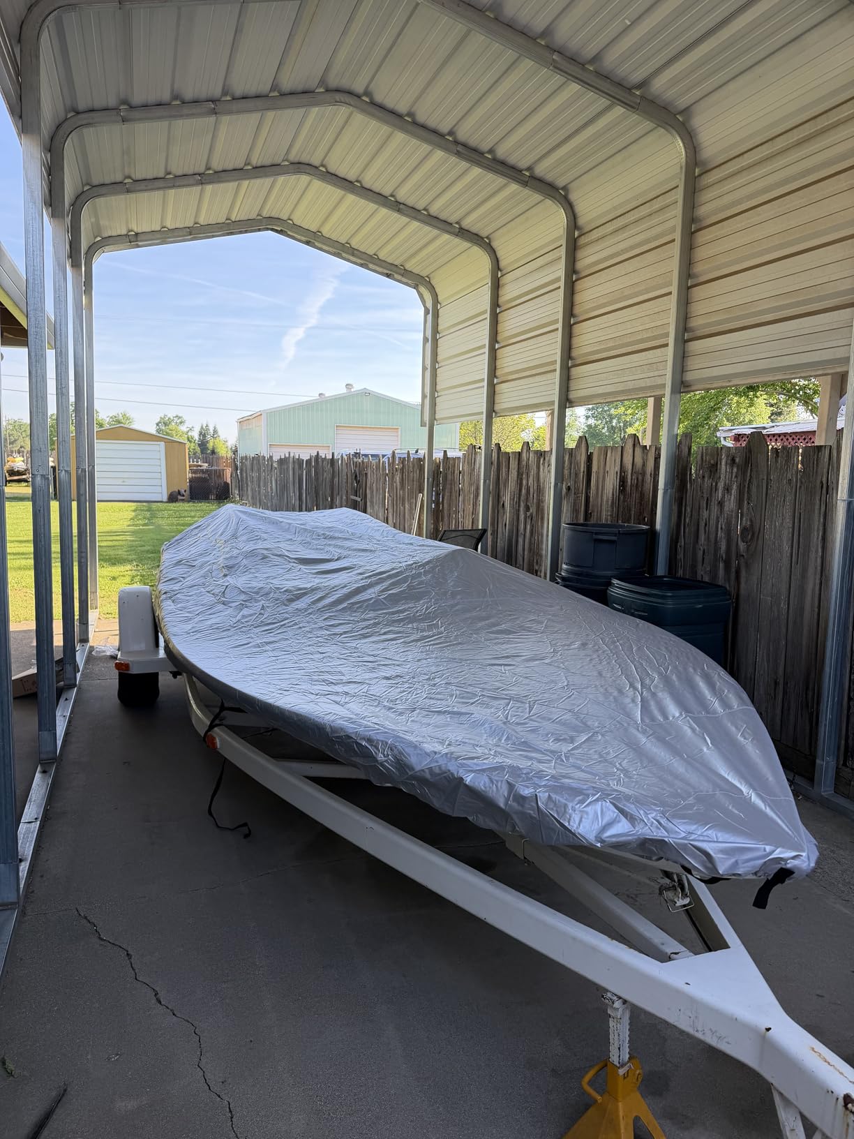 iCOVER Trailerable Boat Cover- 17'-19' Heavy Duty Waterproof Tarp Covers with Storage Bag, Fits V-Hull, Fish&Ski, Pro-Style, Fishing, Runabout, Bass Boats customer photo 2