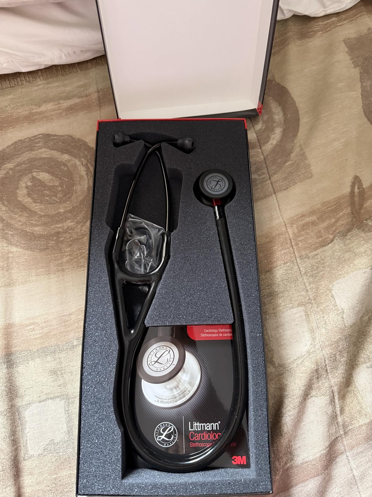 3M Littmann Cardiology IV Diagnostic Stethoscope, 6163, Stainless Steel Black-Finish Chestpiece, 27