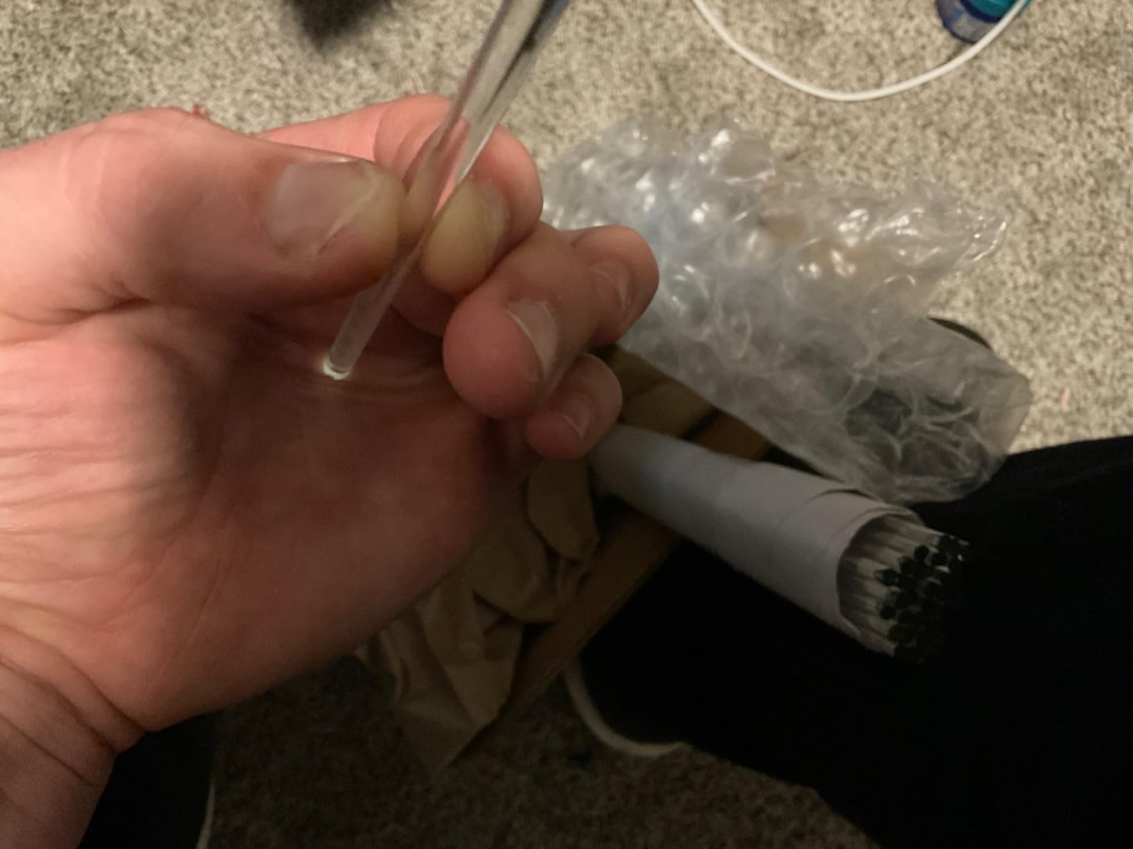 Boro Rods, 1 lb, COE 33, Clear 5mm Stringers Borosilicate Solid Rods customer photo 1