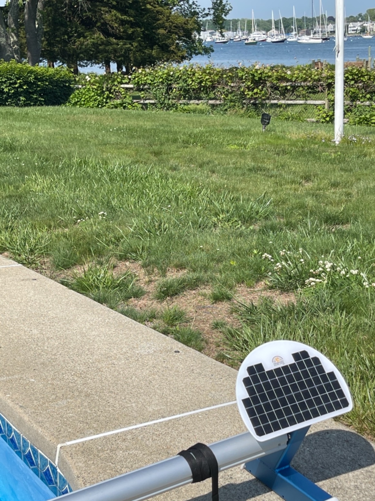 Automatic Solar Blanket Cover Reel/Roller - Remote Controlled, Solar Battery Charged/Powered, Motorized Units for in-ground Swimming Pools up to 21x45 ft Size customer photo 2