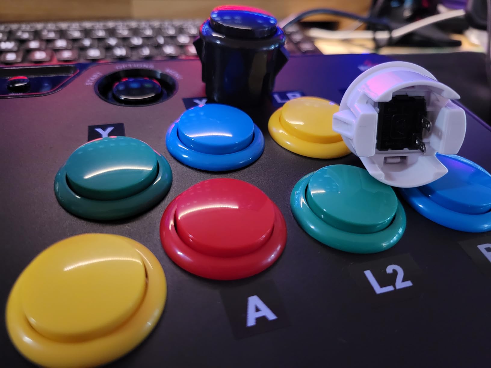 OEM 12x 30mm Push Button Switch Copy Sanwa OBSF-30 OBSC-30 OBSN-30 Buttons DIY Arcade Fighting Game Kits - Each Color 2 pcs customer photo 2