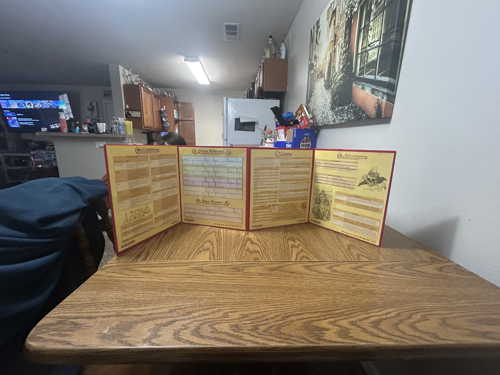 Stratagem The Master's Tome 4-Panel Customizable GM Screen with Free Inserts - Dry Erase, Dungeon & Game Master Accessory for Tabletop RPG Campaigns (Brown) customer photo 1