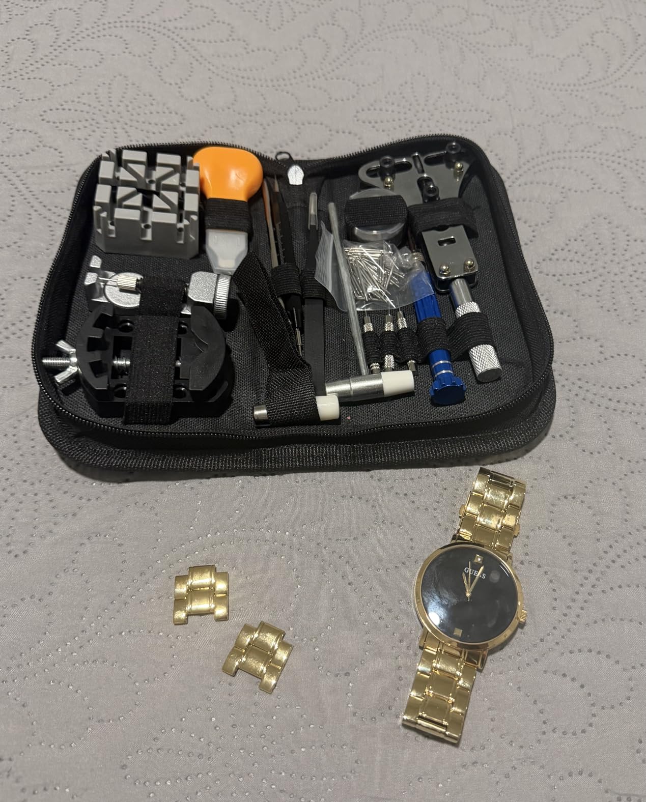 Eventronic Watch Repair Kit Professional 154PCS, Watch Link Removal Kit, Watch Battery Replacement Tool Kit & Strap Adjustment, Watch Tool Kit, Watch Band Pin Tool with Carrying Case customer photo 1