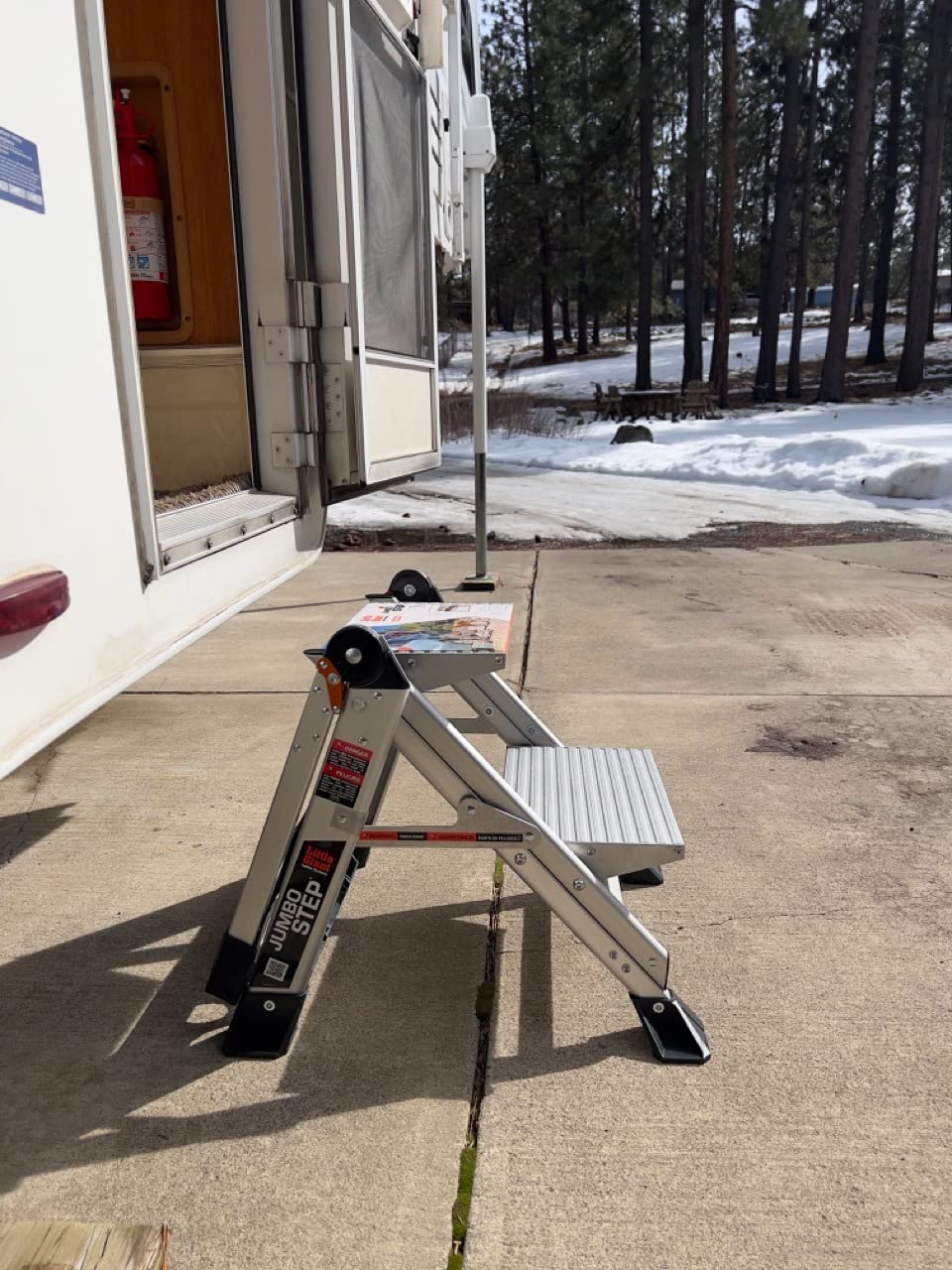 Little Giant Ladders, Jumbo Step, 2-Step, 2 foot, Step Stool, Aluminum, Type 1AA, 375 lbs weight rating, (11902), Silver customer photo 2
