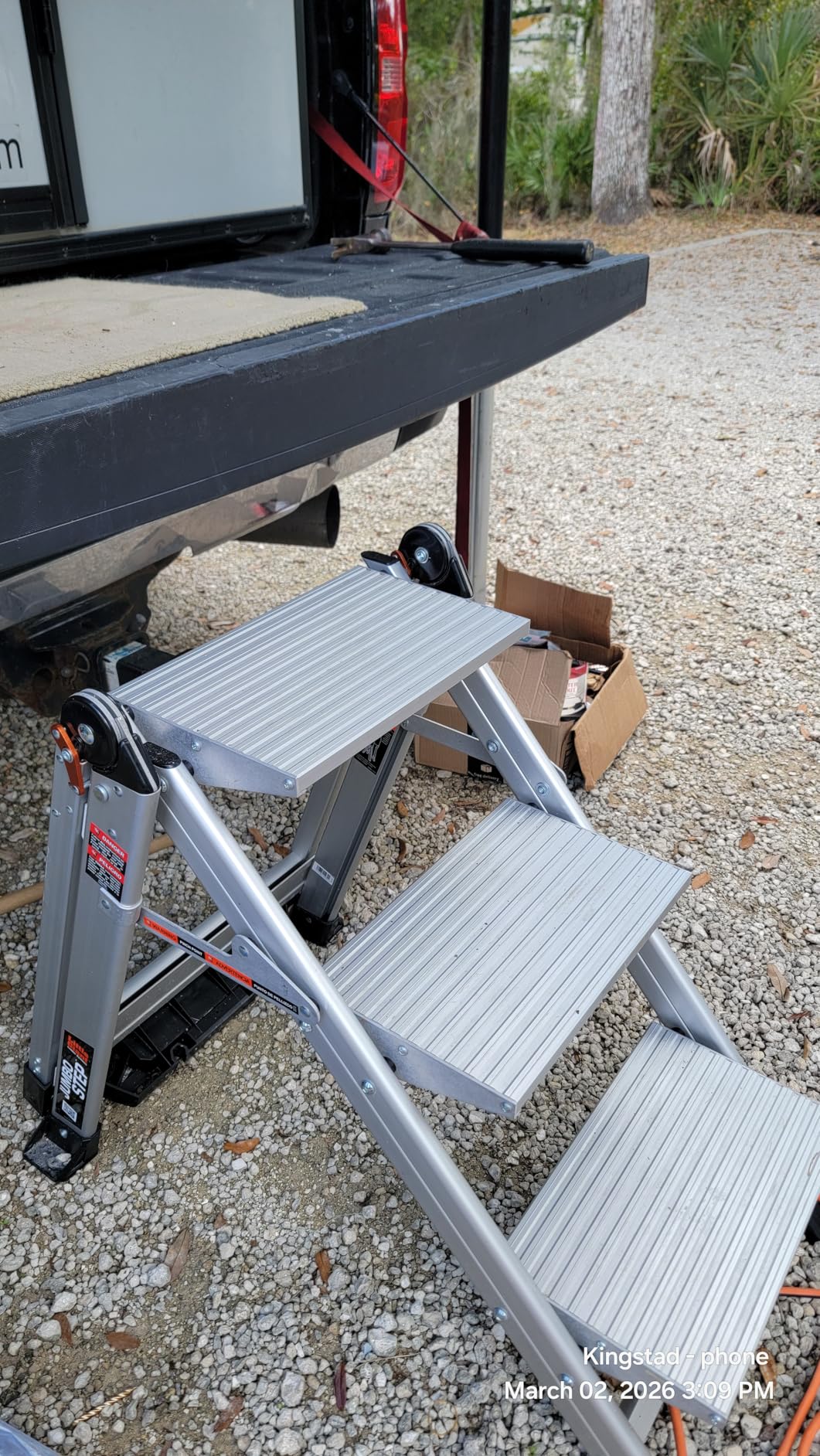 Little Giant Ladders Jumbo Step Stool with Handrail, 3-Step, Lightweight, Aluminum, 375 lb Load Capacity, Type 1AA, 8.7-Ft Reach Height, with Tool Tray, Platform Steps (11903) customer photo 1