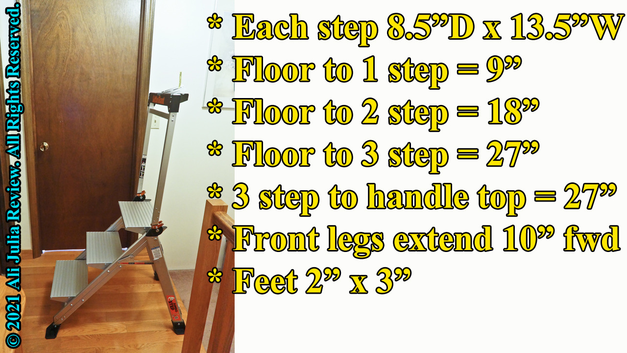 Little Giant Ladders Jumbo Step Stool with Handrail, 3-Step, Lightweight, Aluminum, 375 lb Load Capacity, Type 1AA, 8.7-Ft Reach Height, with Tool Tray, Platform Steps (11903) customer photo 2