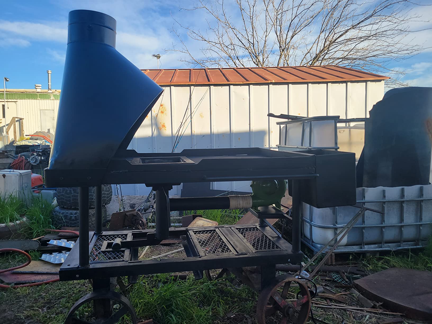 110V 250W US Style Electric Blacksmith Forge Blower Blacksmithing Coal Forge Fan air Blower Tools with 125CFM customer photo 2