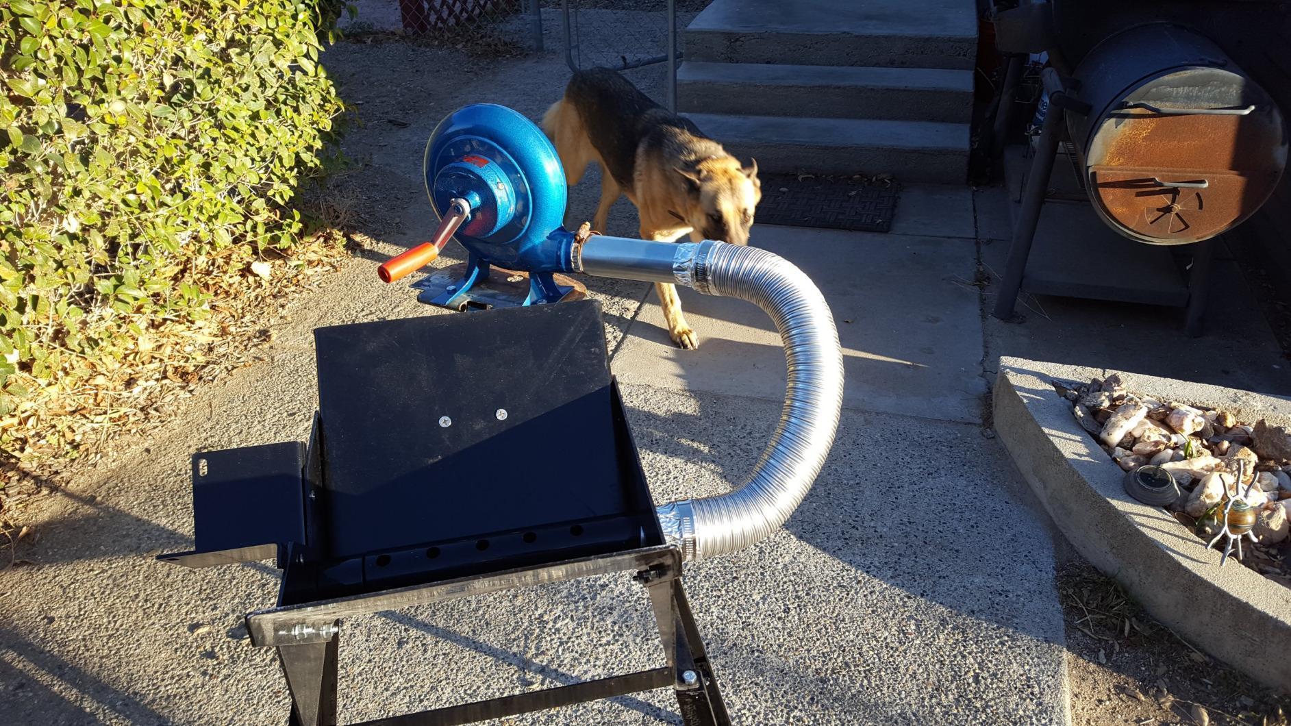 Hand Crank Blacksmith Forge Blower Manual BBQ Blower customer photo 2