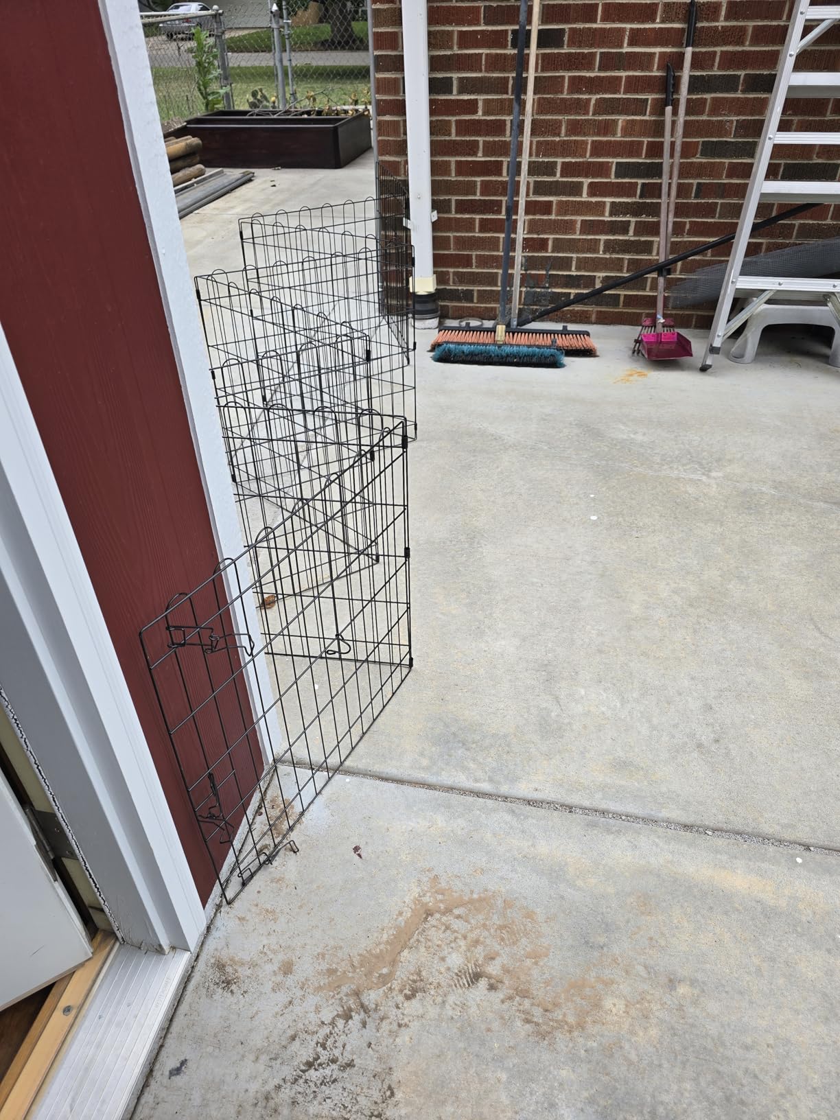 Amazon Basics Foldable Octagonal Metal Exercise Dog Playpen, Indoor/Outdoor Pet Fence, No Door, 8 Panels, Extra Small, 24 x 24 Inches, Black customer photo 2