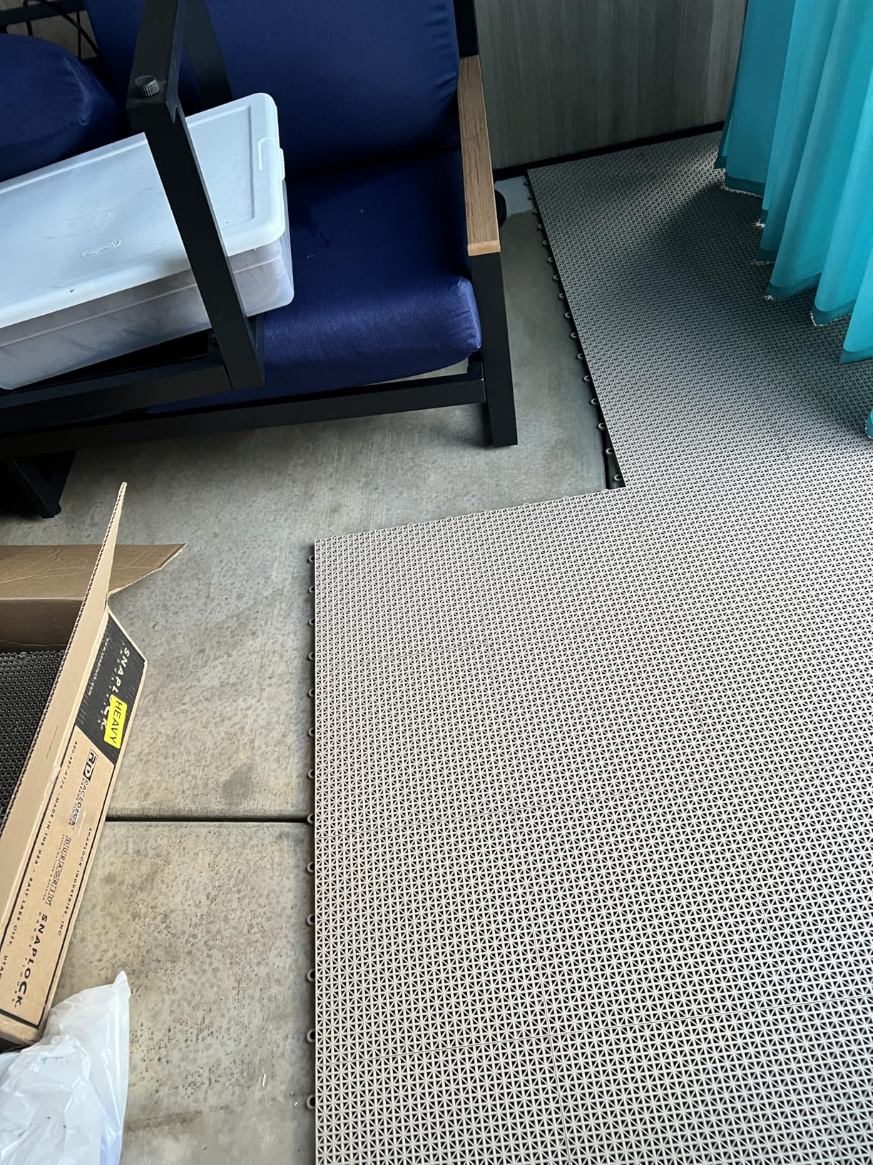 Big Floors DuraGrid Outdoor Modular Deck Tiles, Interlocking, Slip-Resistant, Self-Draining, Durable Plastic Flooring, Easy Install, UV & Water Resistant, Made in USA, 40 Pack, Brick Red customer photo 1