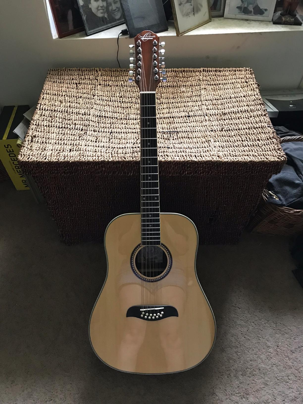 Oscar Schmidt OD312-A Dreadnought (12 String) Acoustic Guitar, Natural Spruce customer photo 5