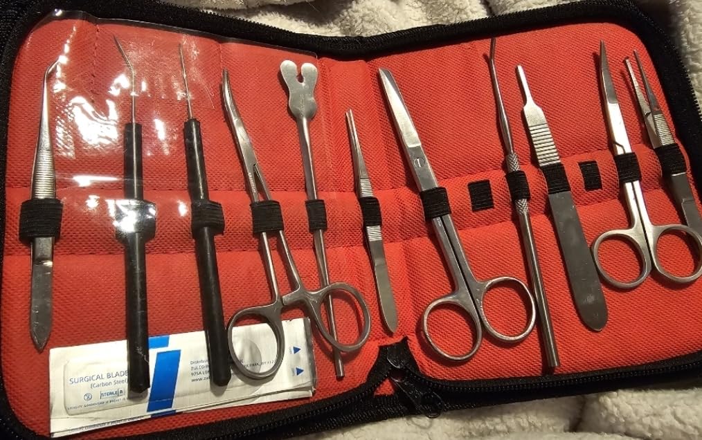 SURGICAL ONLINE 11 pcs Anatomy Student Dissection Kit Biology Lab Anatomy Medical Student Dissecting Dissection Kit Set with Scalpel customer photo 2