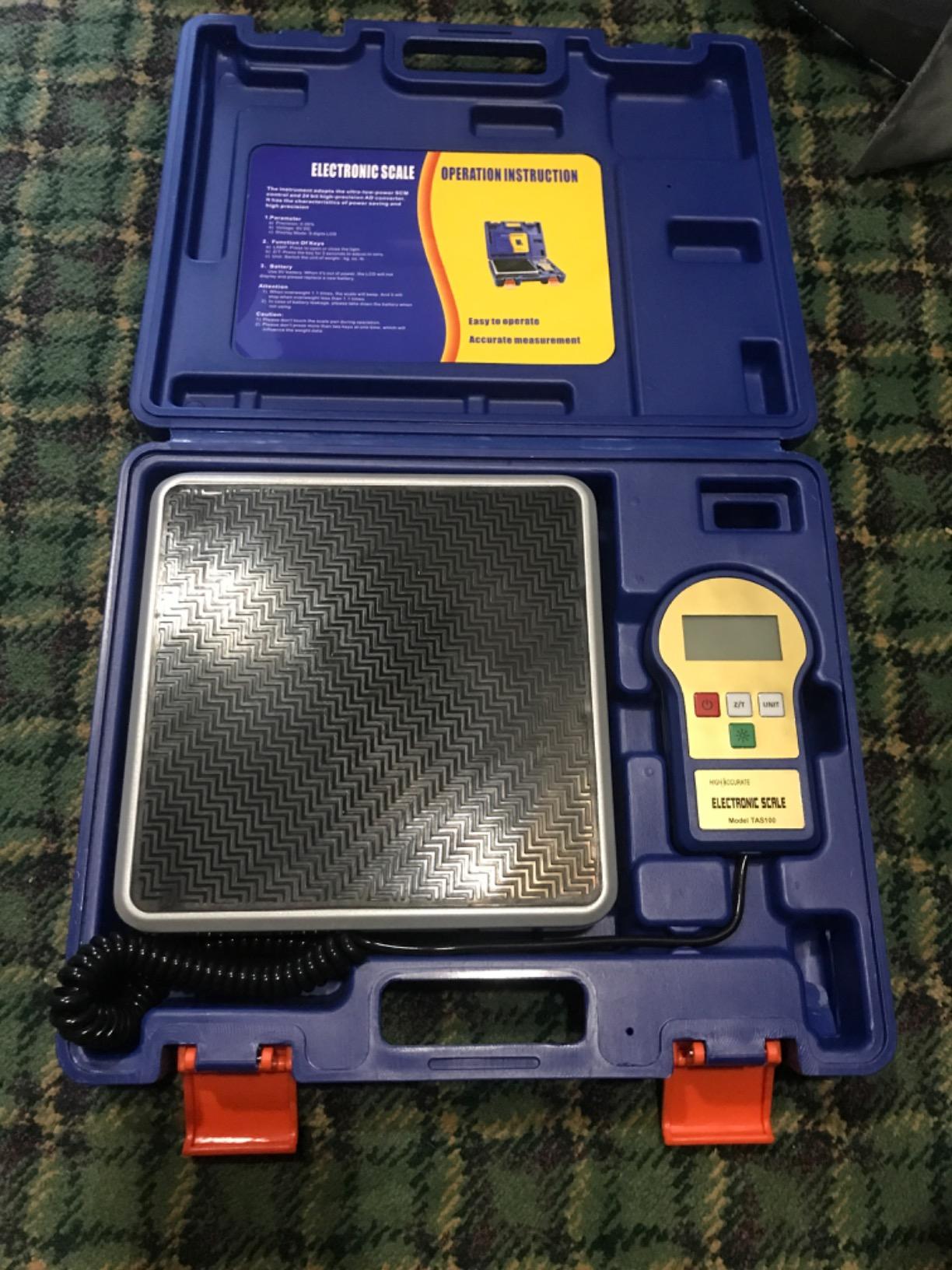 BACOENG Digital Electronic Refrigerant Charging Weight Scale 220lbs for HVAC AUTO AC Freon Recovery with Auto Shut-Off, Back Light and Portable Case customer photo 1
