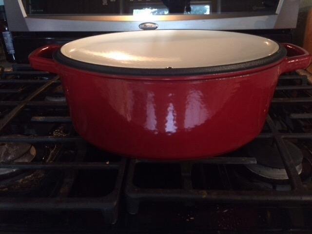 Cuisinart Chef's Classic Enameled Cast Iron Oval Covered Casserole, Gradient Blue, 7-Quart customer photo 1