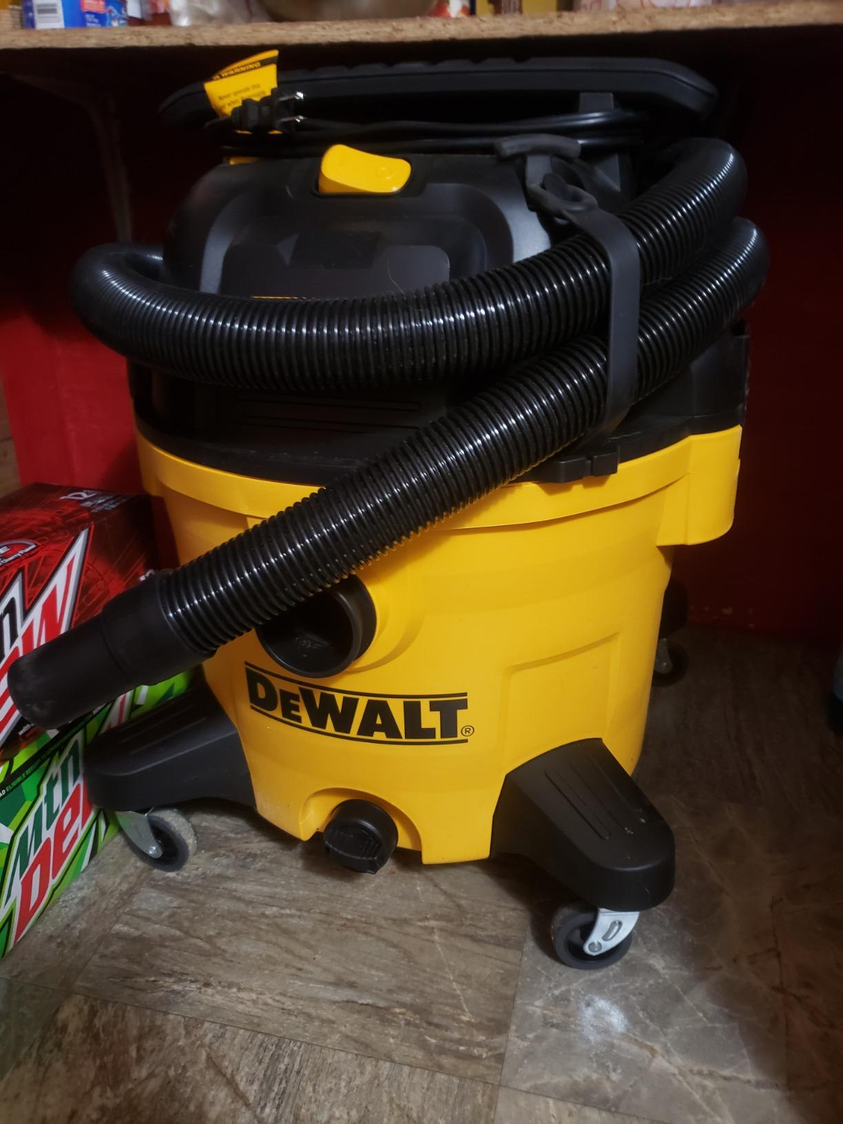 DEWALT Wet and Dry Vacuum 9 Gallon Poly Wet/Dry Vac Yellow Shop Vacuum 5 HP Strong Suction for Jobsite, Workshop 3 in 1 Multi Functions Model: DXV09P customer photo 2