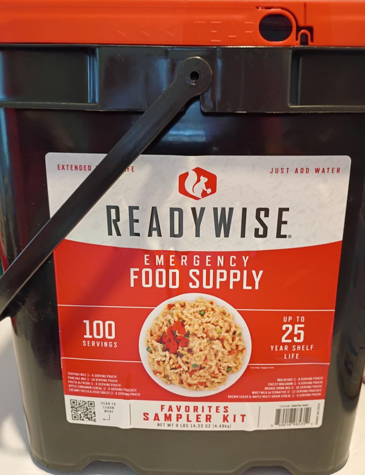 ReadyWise Emergency Food Supply - 90 Servings Organic Bucket, Protein Meals, Dehydrated & Freeze Dried Survival Food for Backpacking, Camping Essentials & Prepping Supplies, up to 25 Year Shelf Life customer photo 2