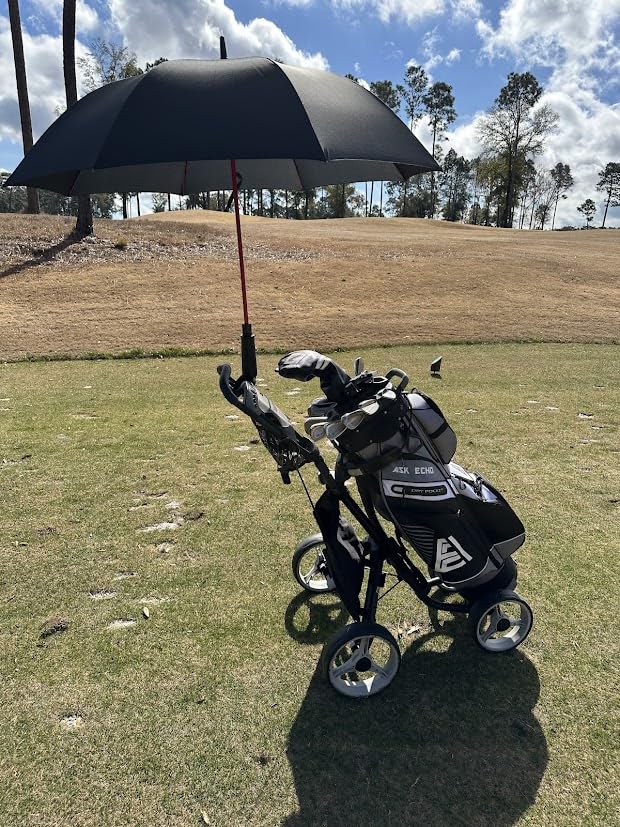 Caddytek Explorer V8 Golf Push Cart - SuperLite 4 Wheel Aluminum Foldable Cart with Adjustable Front Wheel Width, Foot Brake, Cooler Basket, Umbrella Holder, Drink Holder, Scorecard Console customer photo 1