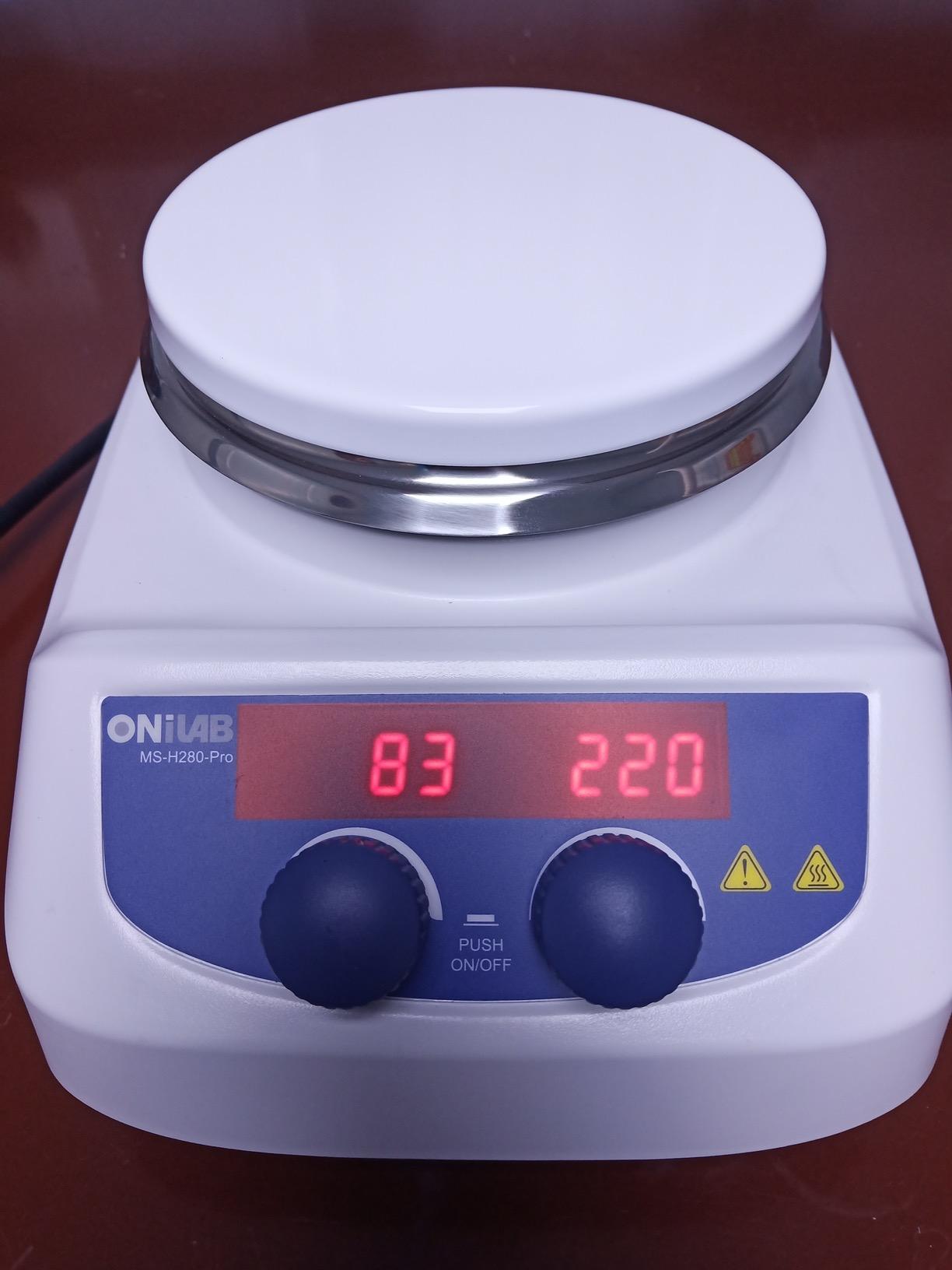 ONiLAB 5 inch LED Digital Hotplate Magnetic Stirrer Hot Plate with Ceramic Coated Lab Hotplate, 280℃ Stir Plate, Magnetic Mixer 3,000mL Stirring Capacity, 200-1500rpm, Stirring Bar Included customer photo 2