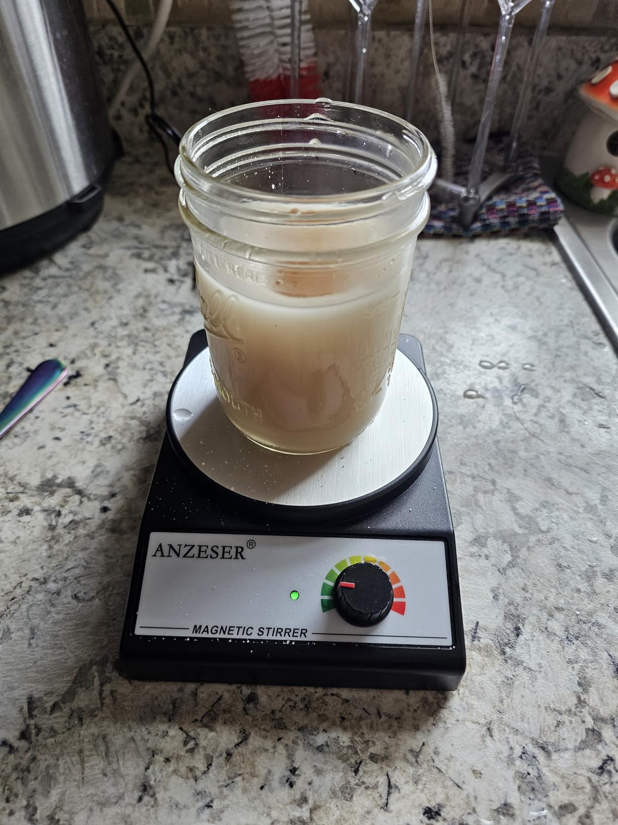 Magnetic Stirrer Magnetic Stir Plate 3000RPM Lab Stirrers with Stir Bar Max Stirring Capacity 3000mL (No Heating) customer photo 2